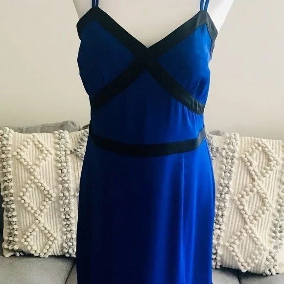 BeBe Spaghetti Strap Dress Trimmed Bodice Size 8 - Picture 3 of 11